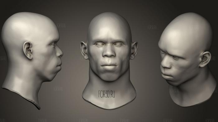 Голова Черного Человека 4 3d stl модель для ЧПУ